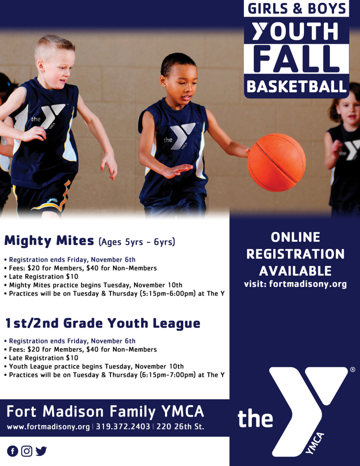 2020 Youth Basketball Leagues FORT MADISON FAMILY YMCA